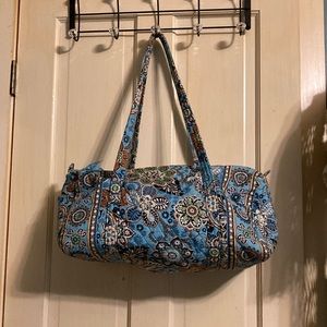 Vera Bradley light blue floral small duffel
